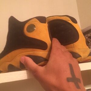 Jordan 13s Black and Yellow